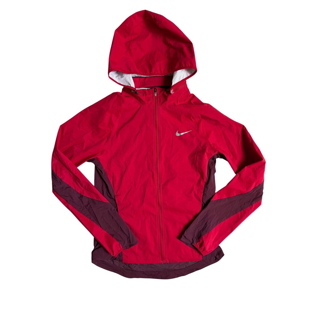 Nike Women's Hypershield Zoned Running Jacket (Red/Maroon/Silver) - XS